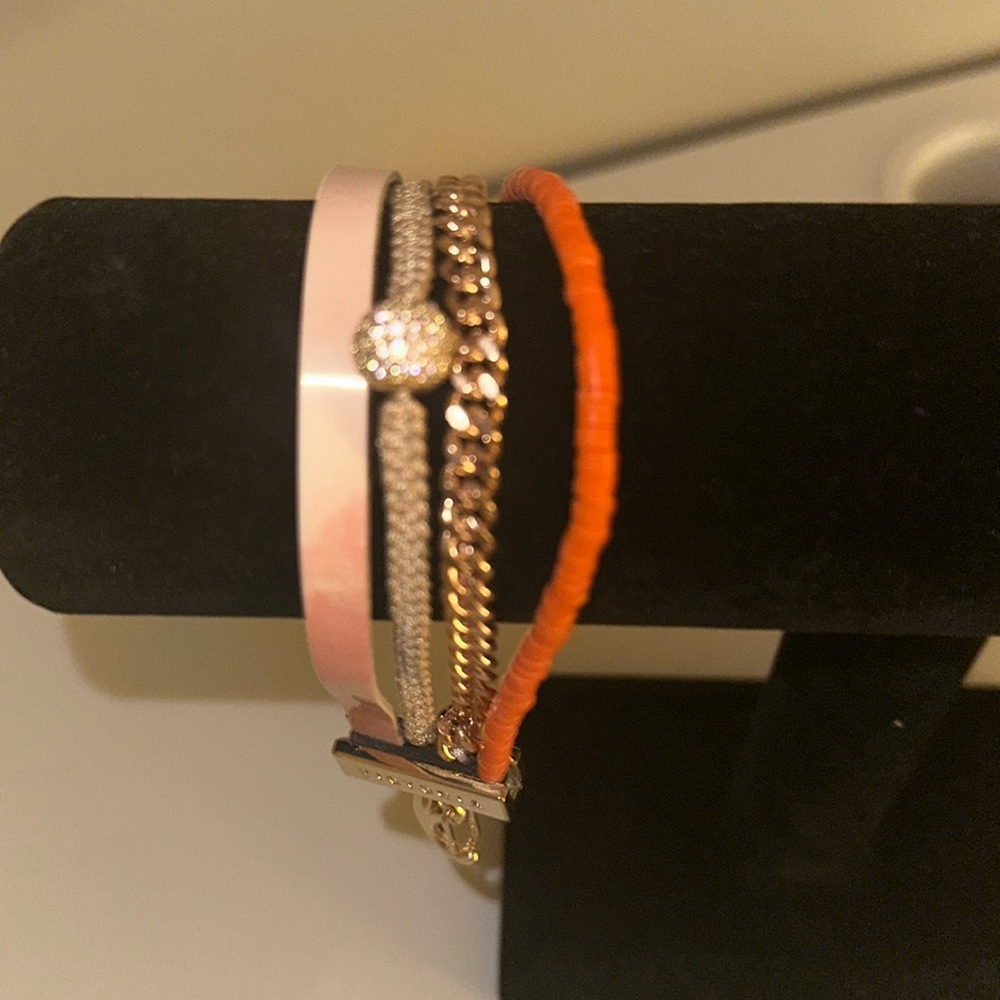 Victoria Emerson Mixed media stacked bracelet